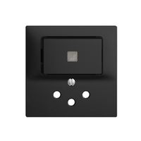 Frontset 60×60mm EDIZIOdue schwarz T12 mit Linse für Kleinkombi