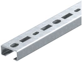 Barra profilata Bettermann perforata, larghezza d.fessura 17mm 700×35×18, ac, FS