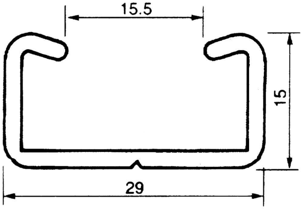 Befestigungsschiene Almatec 29×15×2mm L=3m