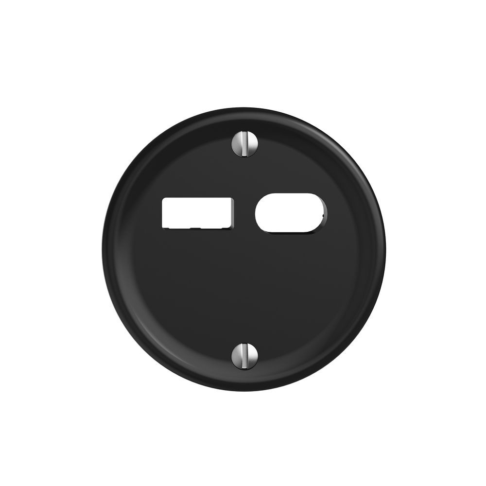 Montageset Feller STANDARDdue für Steckdose USB 18W Typ A + Typ C schwarz