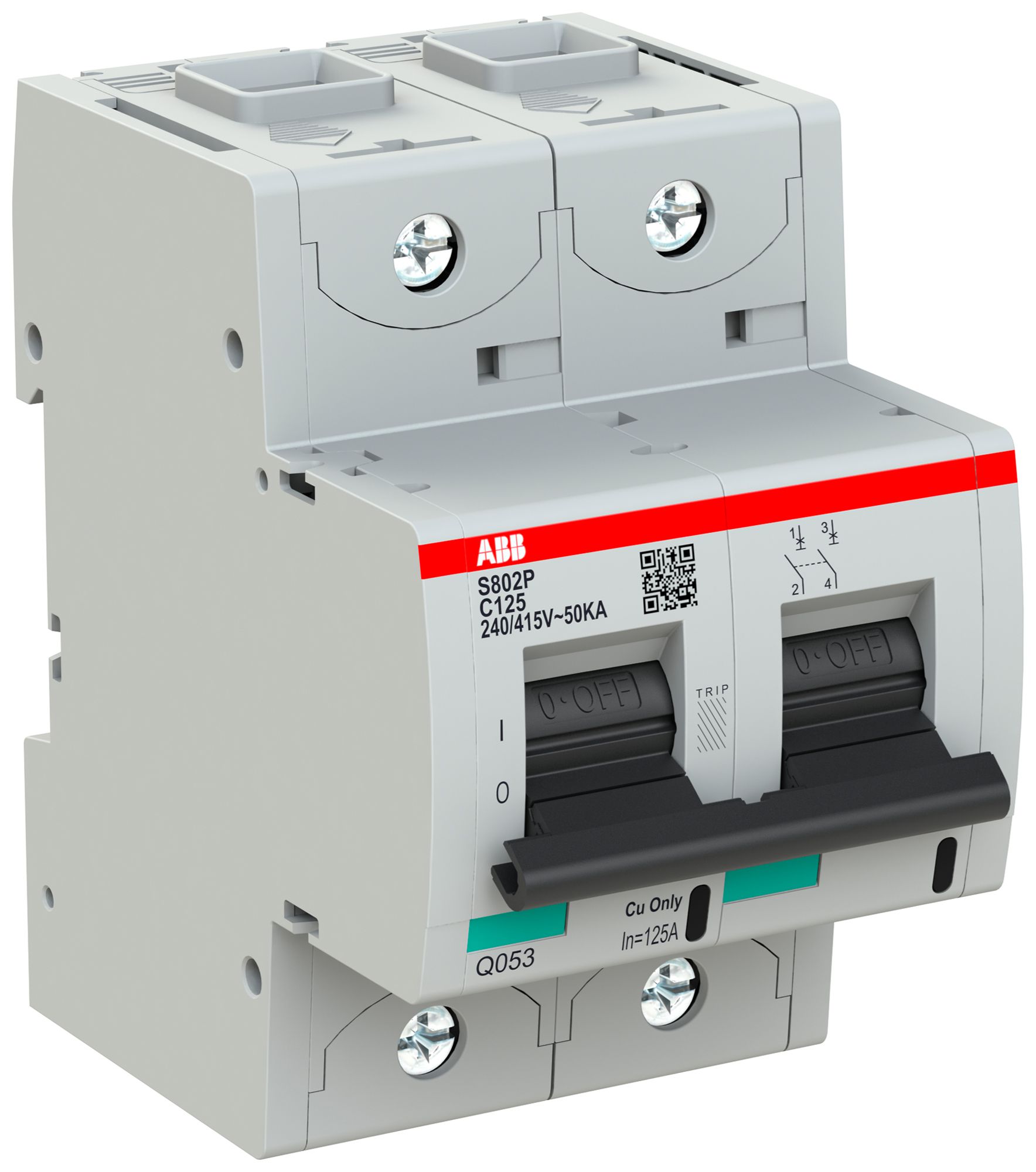 Leitungsschutzschalter ABB S802P-C125 2P 400V C-125A 50kA 3.5TE