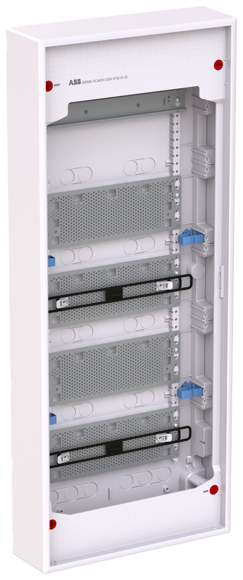 Distributore media AP ABB AK650MB Basic, 5 file, 828×339×99mm, bianco