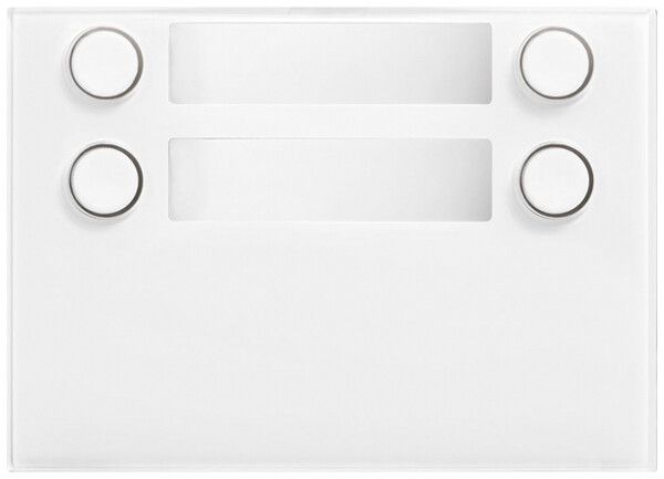 Plaque frontale pour module d'appel Urmet Alpha, 4×bouton (2×2), IP55, blanc