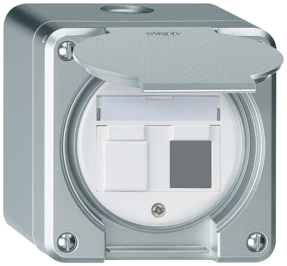 Kit di montaggio AP robusto IP55 piatto alluminio per 2×Keystone