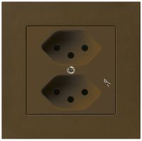 UP-Steckdose kallysto.pro 2×T13/1 braun