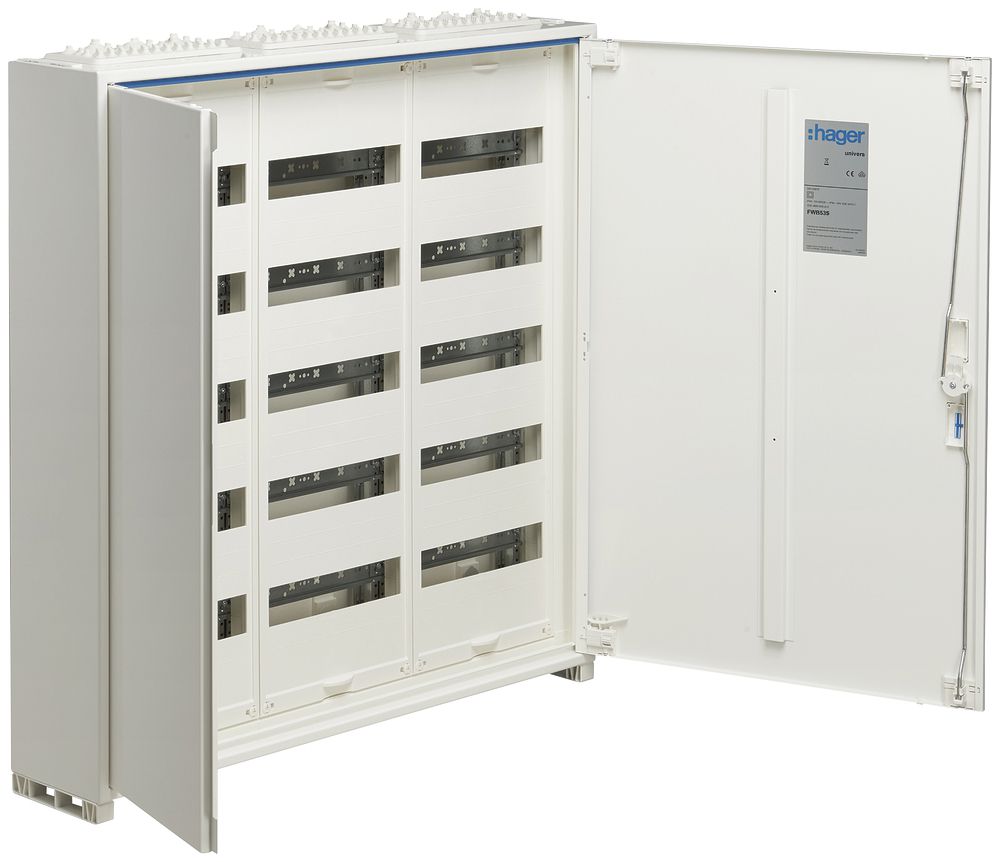 Distributeur AP Hager univers 5 rangées 180UM porte IP44 800×800×160mm