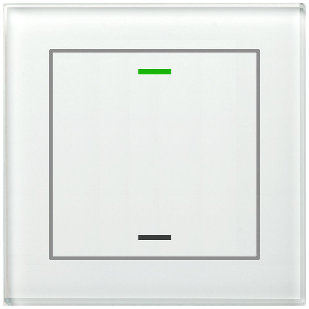 Pulsante KNX RGBW INC MDT BE-GTL1TW.01 1t/2a temp.vetro bianco "neutrale"