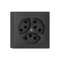 AP-Steckdose SIDUS 3×T23 anthrazit
