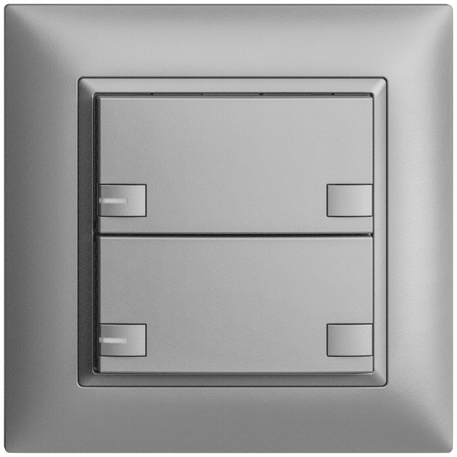 Pulsante INC KNX 2×EDIZIOdue colore silver RGB con LED