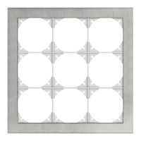 Abdeckrahmen EDIZIOdue prestige 3×3 chromstahl geschliffen