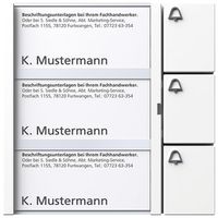 Module de touches Siedle, a.3 étiquettes, 3 touches d'appel a.symb.sonnerie, bc