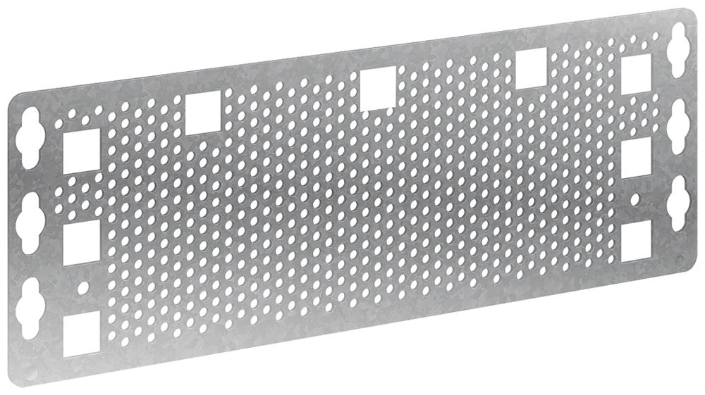 Lochblechmontageplatte ABB für Multimedia-Verteiler, 1 reihig