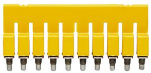 Connexion transversale Weidmüller WQV 2.5/8 vissé 8L pas 5.1mm isolé 32A jaune