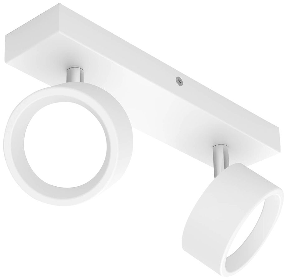 Spot LED Philips Bracia 11W 1100lm 2700K 110° 260×80.5mm blanc 2×Spot