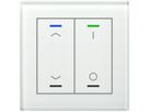 Poussoir KNX RGBW ENC MDT BE-GTL2TW.C1 2t/4a temp.verre blanc "jalousie"-"I/O"