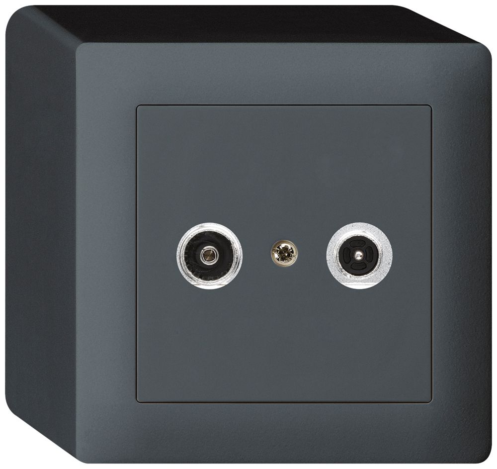 AP-Antennendose kallysto R/TV 4dB 2GHz anthrazit