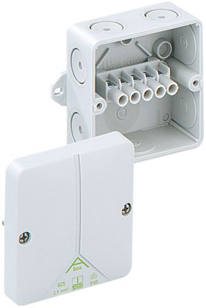 AP-Abzweigdose Abox 040 AB-L Bef.aussen 93×93×55mm lichtgrau