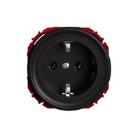 Steckdose STANDARDdue SNAPFIX® SCHUKO 16A 230V 60×60mm schwarz