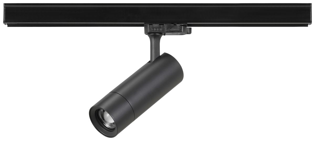 LED-Strahler Sylvania Lenzo Small 15W 1000lm 930 DIM 3PH 15°…50° Ø60 schwarz