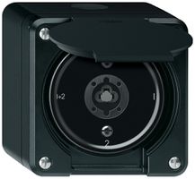 Interrupteur à clé AP robusto commutateur de série 16A 250V 86×86mm noir