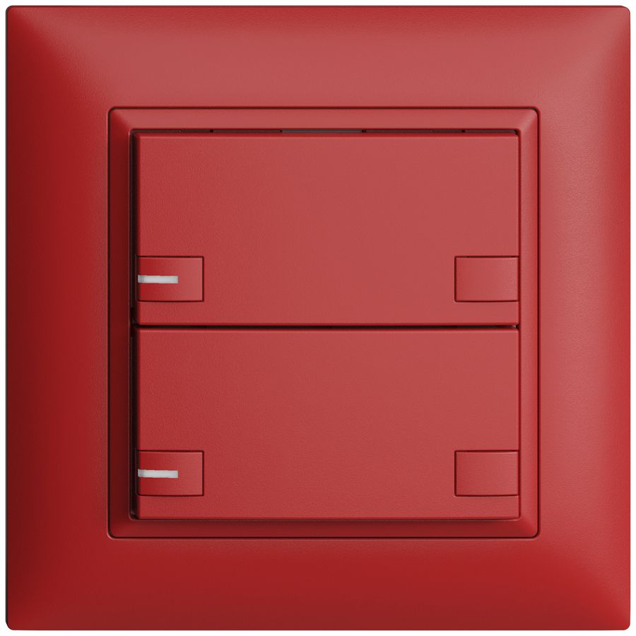 Poussoir ENC KNX 2× EDIZIOdue colore berry RGB avec LED