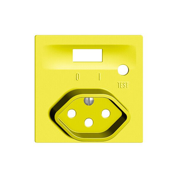 Frontset EDIZIOdue zu FI-Steckdose lemon