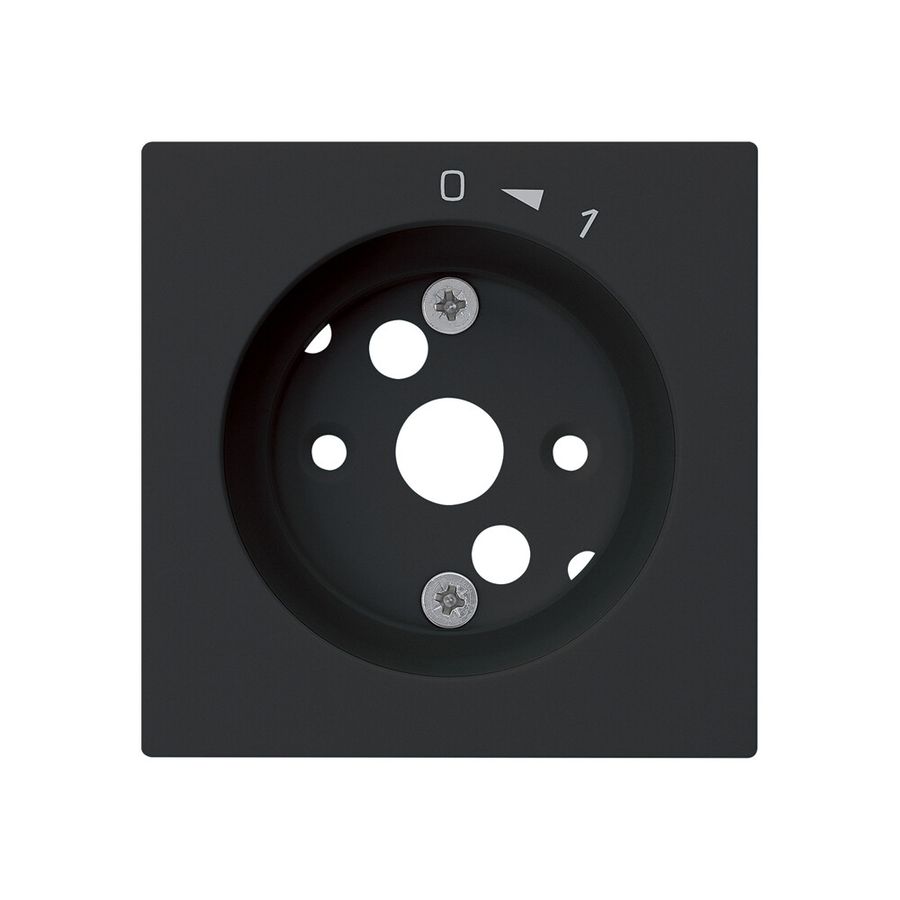 Frontplatte kallysto 0<-1 60×60mm für SchwenkTaster schwarz