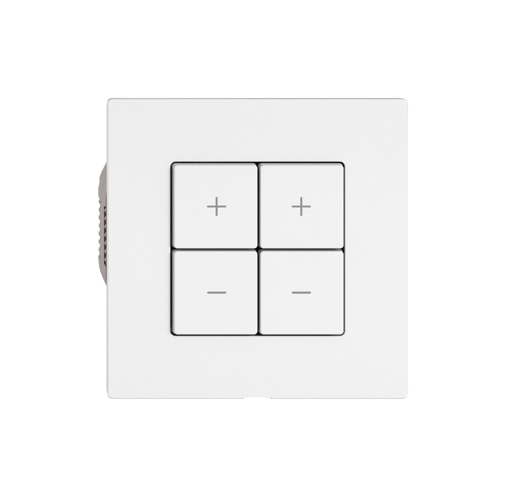 Station sec.variateur EDIZIO.liv Wiser SNAPFIX® 2 canaux 4 touches WLAN bc