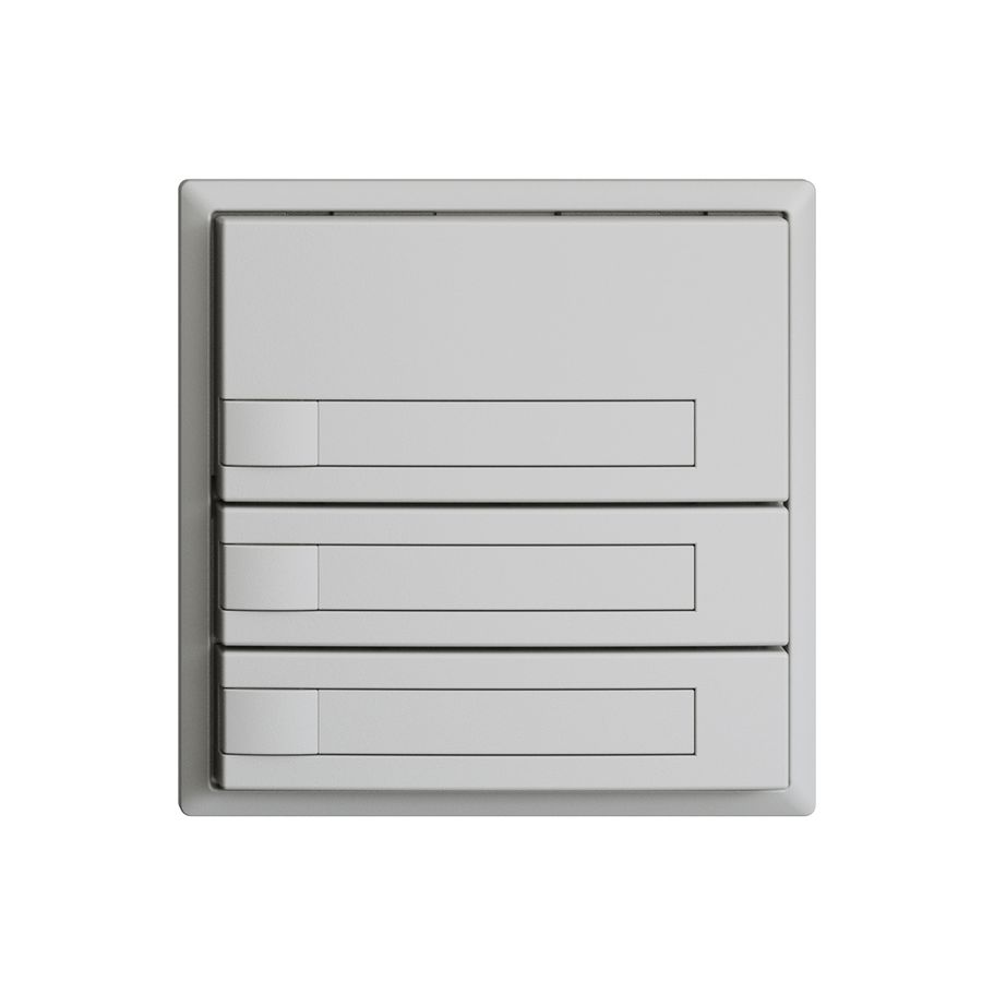 Poussoir KNX RGB EDUE, 250mW, s.LED, a.insert papier, 3×poussoir, 1×touche, grc