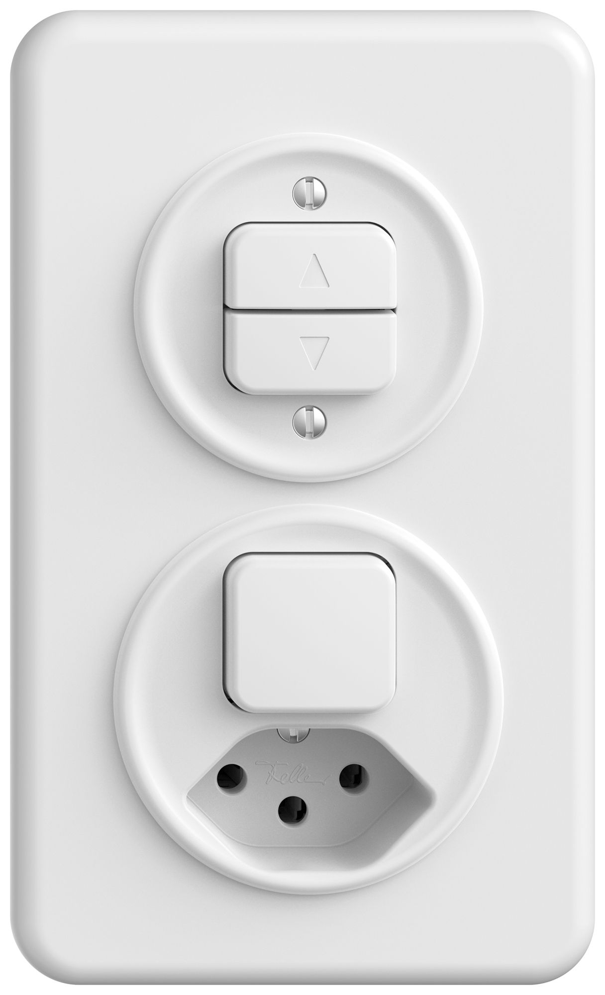 Combinaison ENC STANDARDdue SNAPFIX® vert.interrupteur stores - sch.3/1L/T13 bc