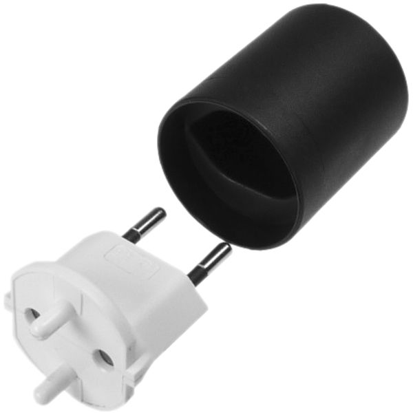 Übergangstecker T12/Schuko 2P weiss