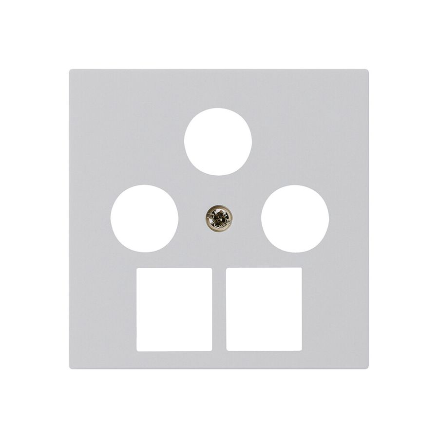 Placca frontale kallysto 3×coass./2×RJ45 grigio chiaro