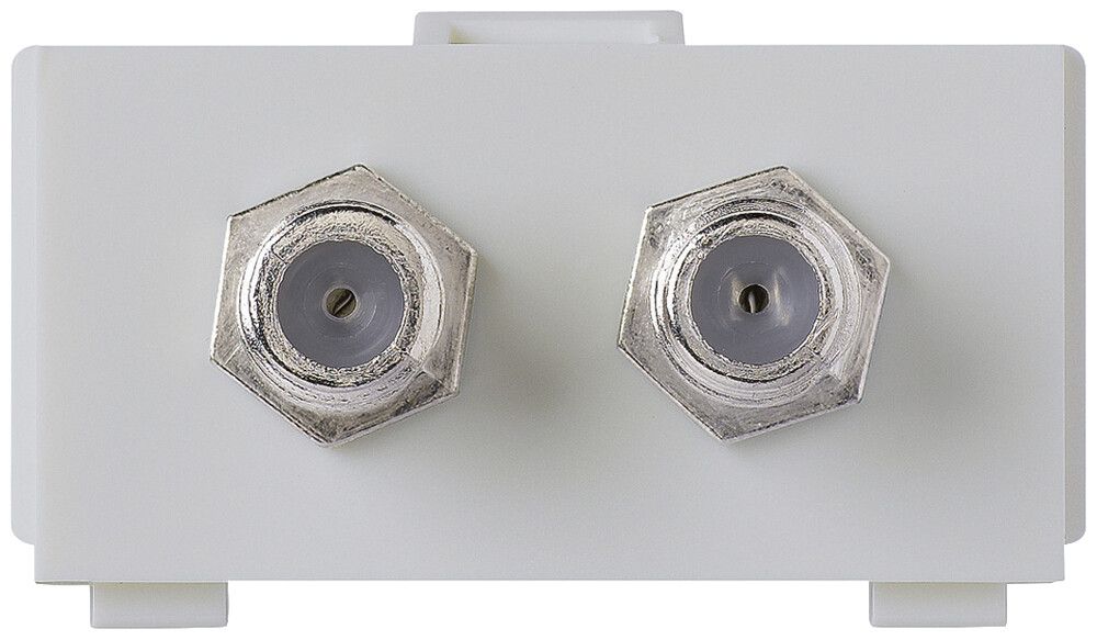 Modulo multimedia kallysto M3 con 2×connettore F grigio chiaro