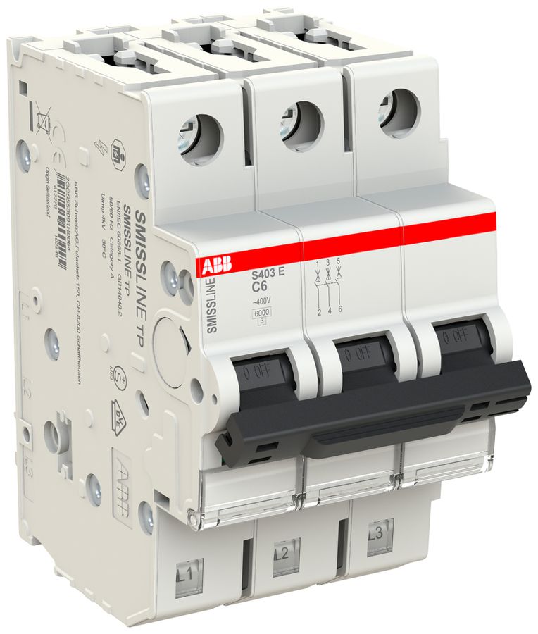 Leitungsschutzschalter SMISSLINE TP S 3×6A C 6kA