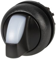 Leucht-Knebelgriff ETN RMQ 3 Stel.rastend schwarz/weiss, Ring schwarz