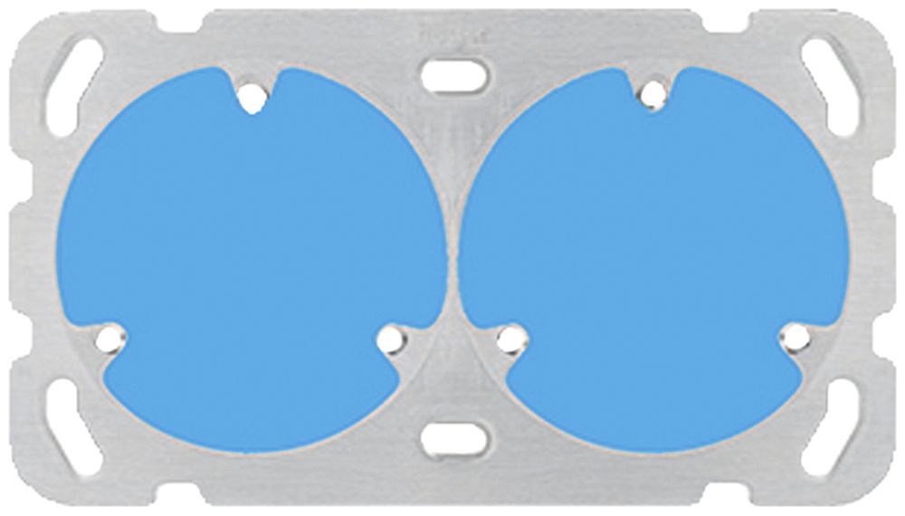 Befestigungsplatte Hager Gr.1×2 2×3P 137×77 mm alu