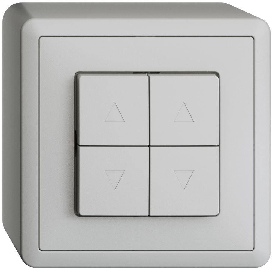 Interrupteur pour stores AP EDIZIOdue gris clair 2 canaux