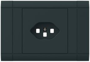 EB-Frontset kallysto für Einbausteckdose 1×Typ 23 Abdeckrahmen steckbar schwarz