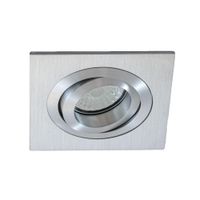 Einbauspot TK-Quadra, alu-gebürstet mit Spannfeder, für Ausschnitt 80mm