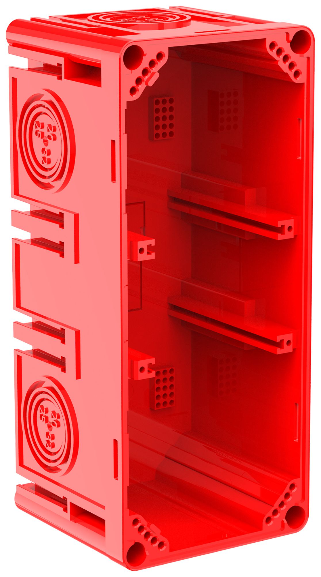 NUP-Einlasskasten CRALLO-LEU 178×78×73mm 2×1 Halogenfrei rot