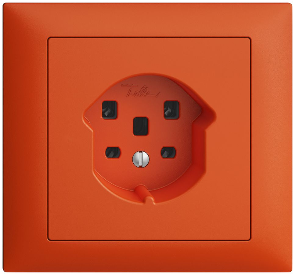 Prise INC EDIZIOdue T25 16A orange, bornes à vis