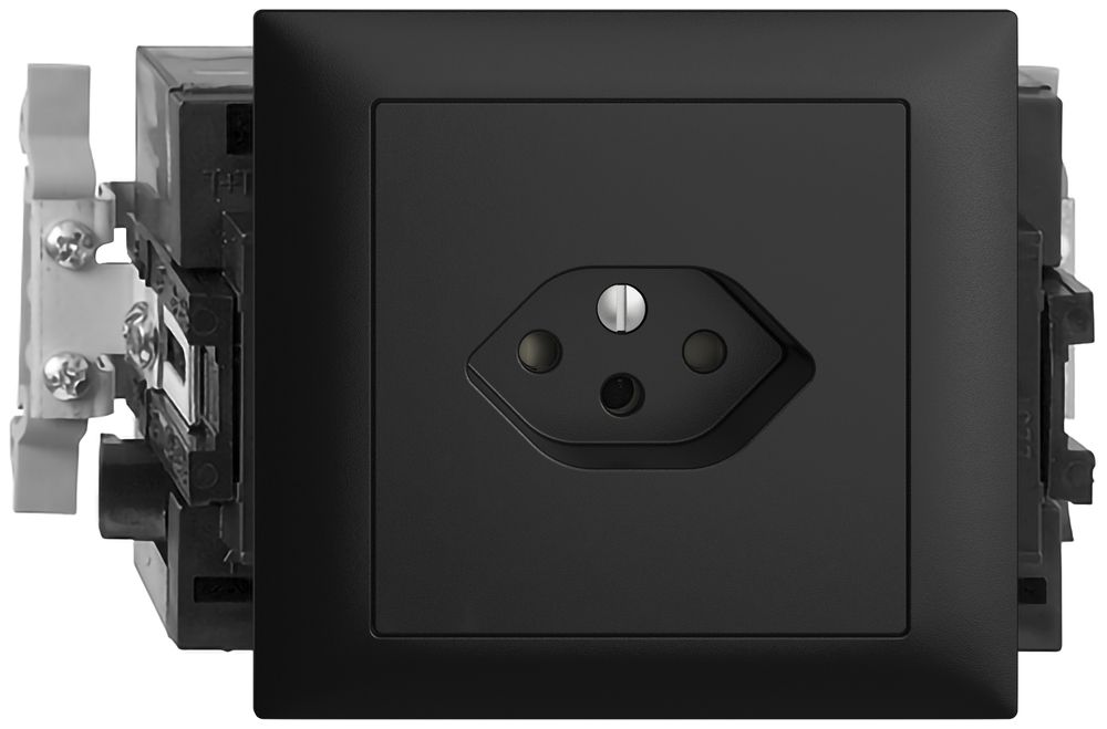 EB-Steckdose EDIZIOdue T13 schwarz 49…69mm Snap
