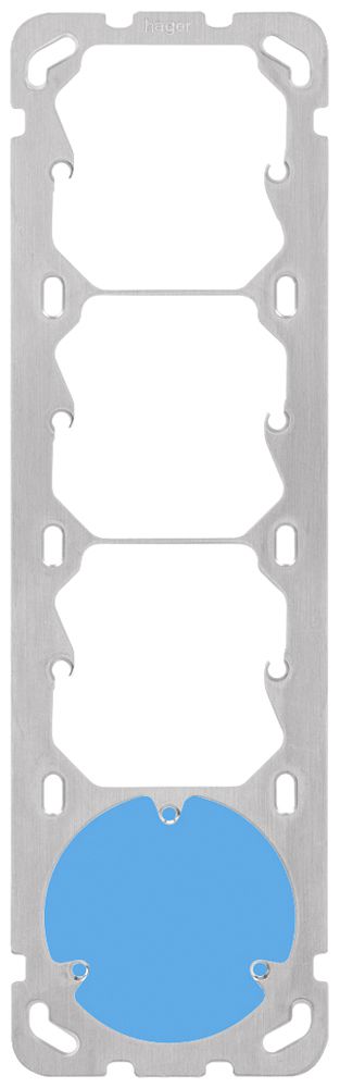 Befestigungsplatte Gr.I-I-I-I 77×257mm Hager