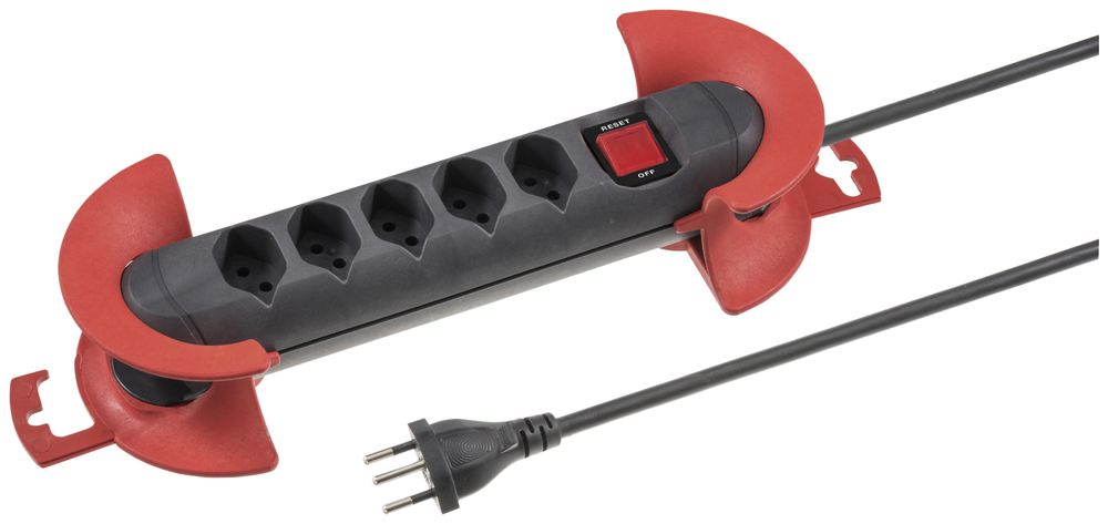 Prise multiple STEBA STRONG 5×T13 avec interrupteur 8m anthracite