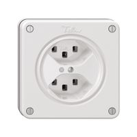 Prise NUPU NEVO, 2×T23, a.LED, blanc