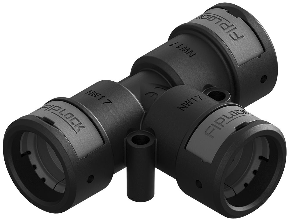 T-Verbinder Plica FIPLOCK Nennweite 17 schwarz