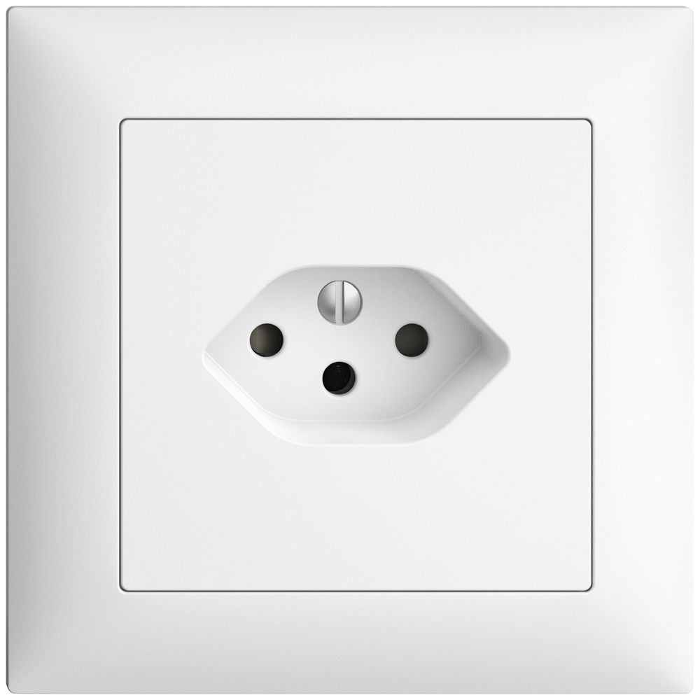 Prise ENC EDIZIOdue T13 blanc 88×88×41mm