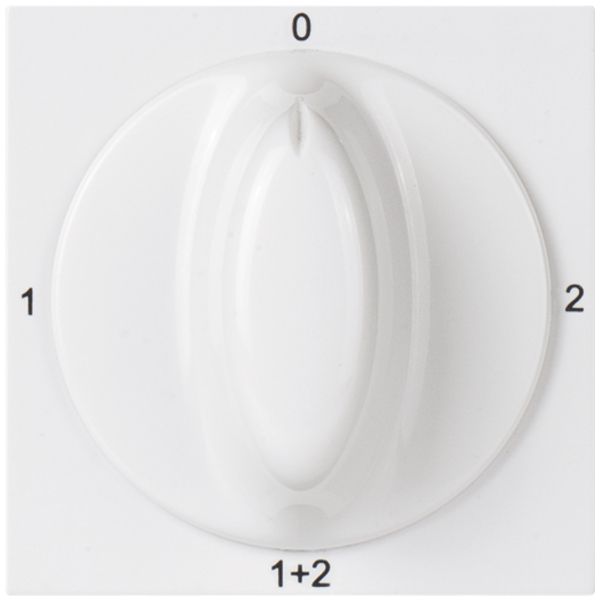 UP-Drehschalter MOS 1/1L weiss 0-1-2-1+2