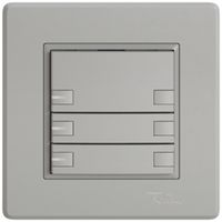 Pulsante universale INC EDIZIO.liv UNI SNAPFIX® c.LED RGB 3× com.2T grc