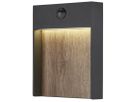 Applique LED SLV FLATT SENSOR 16W 3000K 600lm IP54 anthracite/bois
